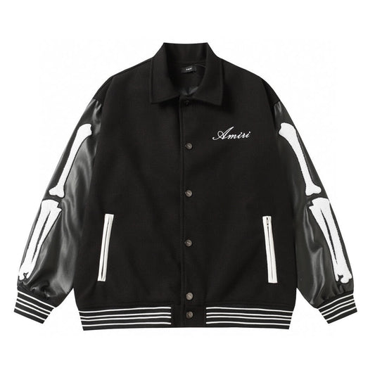 Amiri Bones Black Varsity Jacket