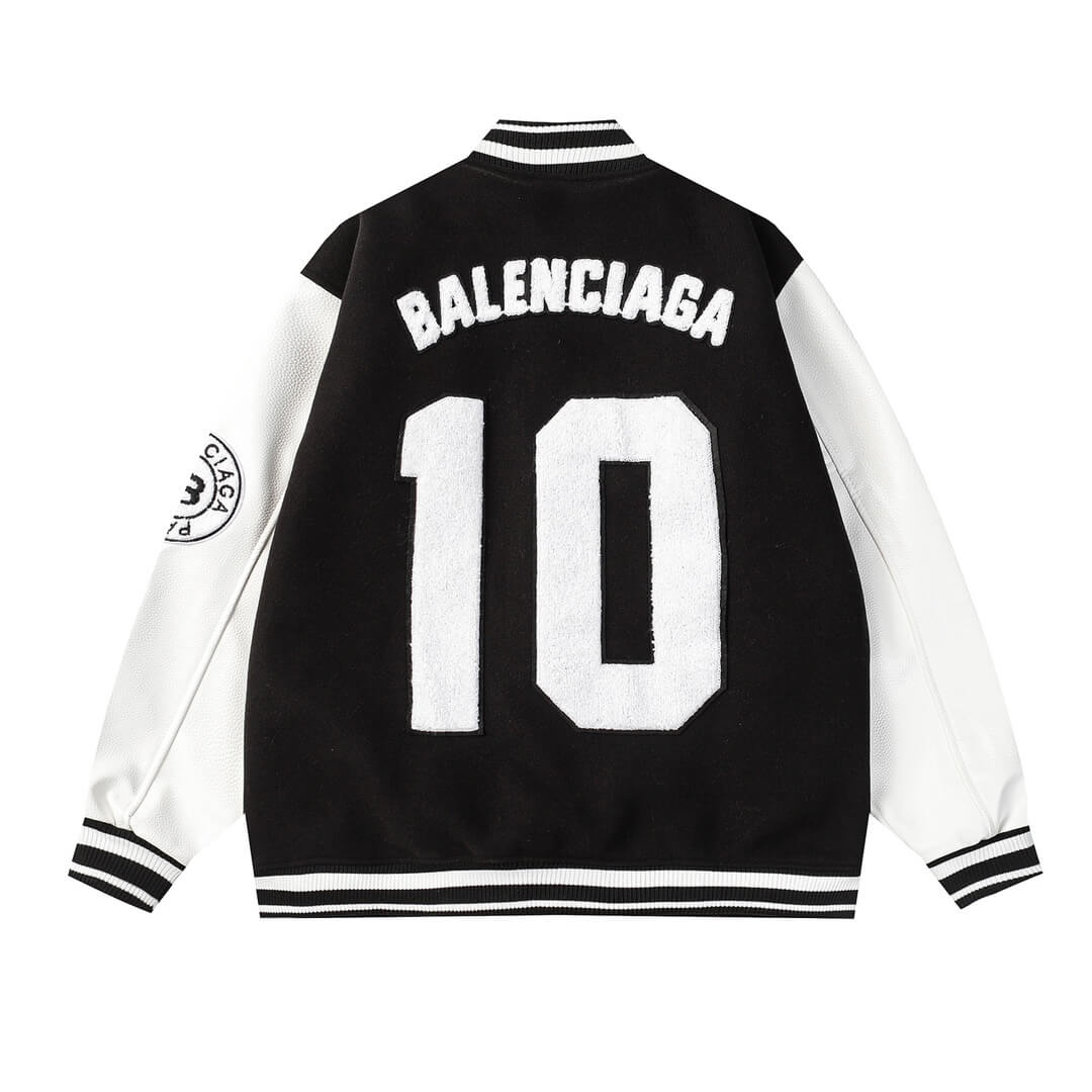 Balenciaga Black White Varsity Jacket