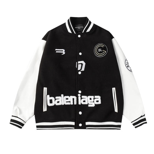 Balenciaga Black White Varsity Jacket