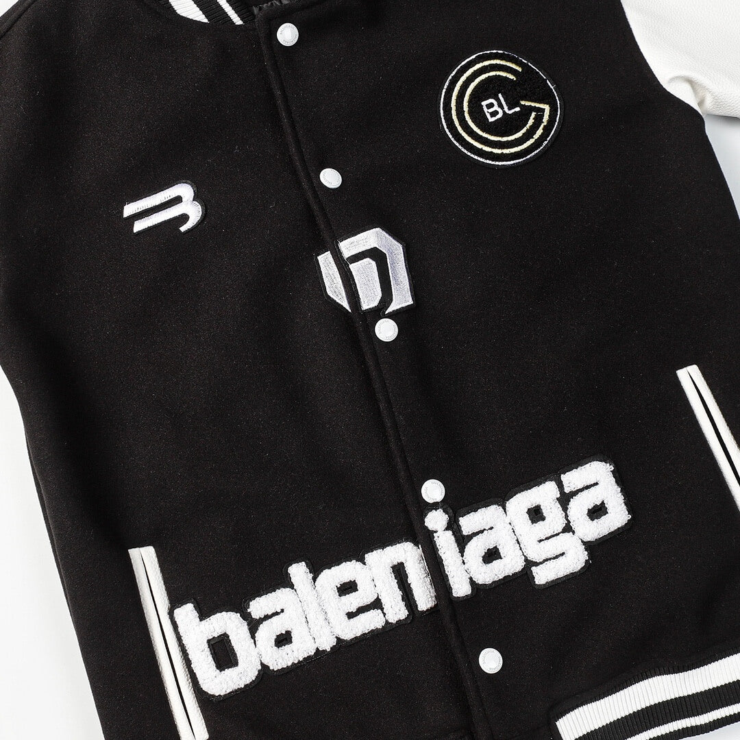 Balenciaga Black White Varsity Jacket