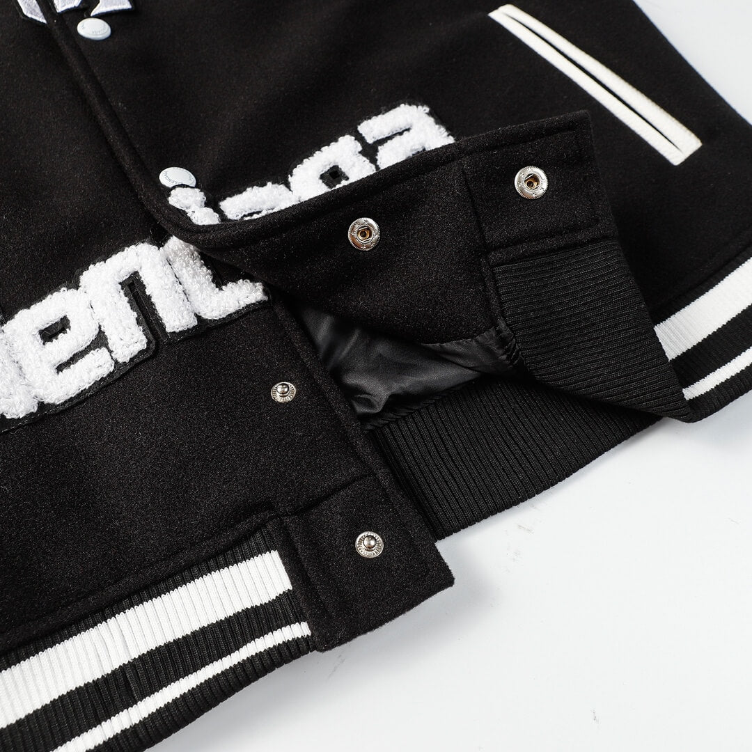 Balenciaga Black White Varsity Jacket