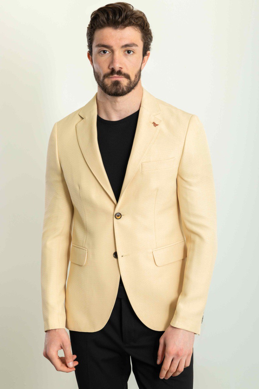 HolloMen Classic Beige Blazer - A timeless and versatile addition to any wardrobe.