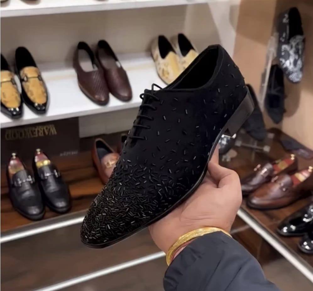 Cărbune negru Suede dantelă până mocasnice