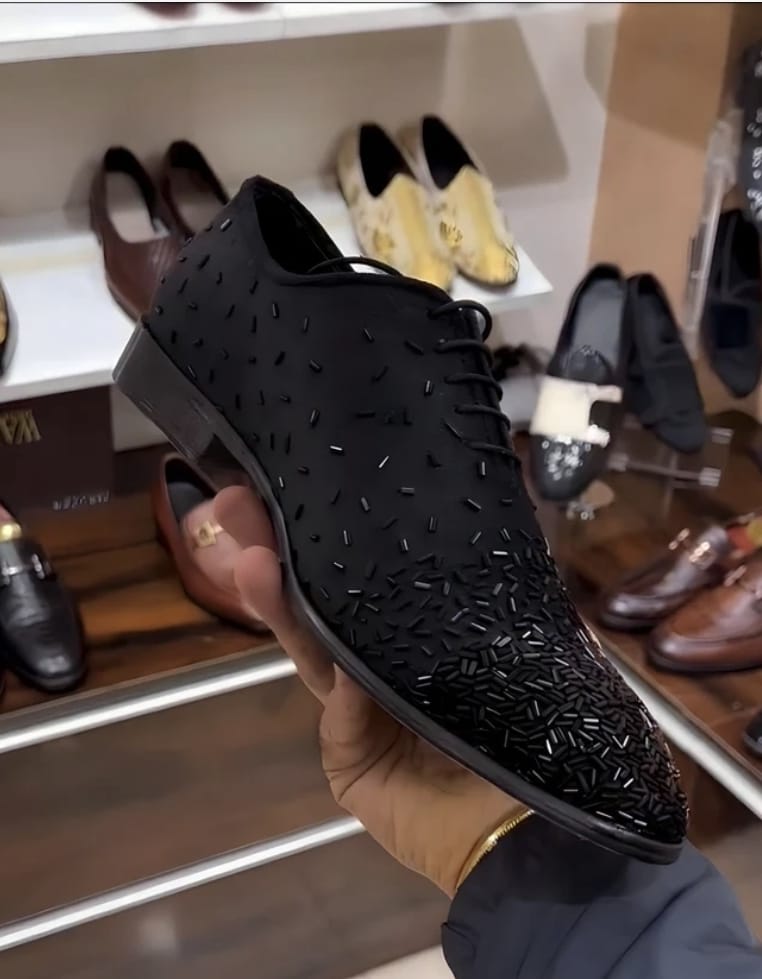 Cărbune negru Suede dantelă până mocasnice