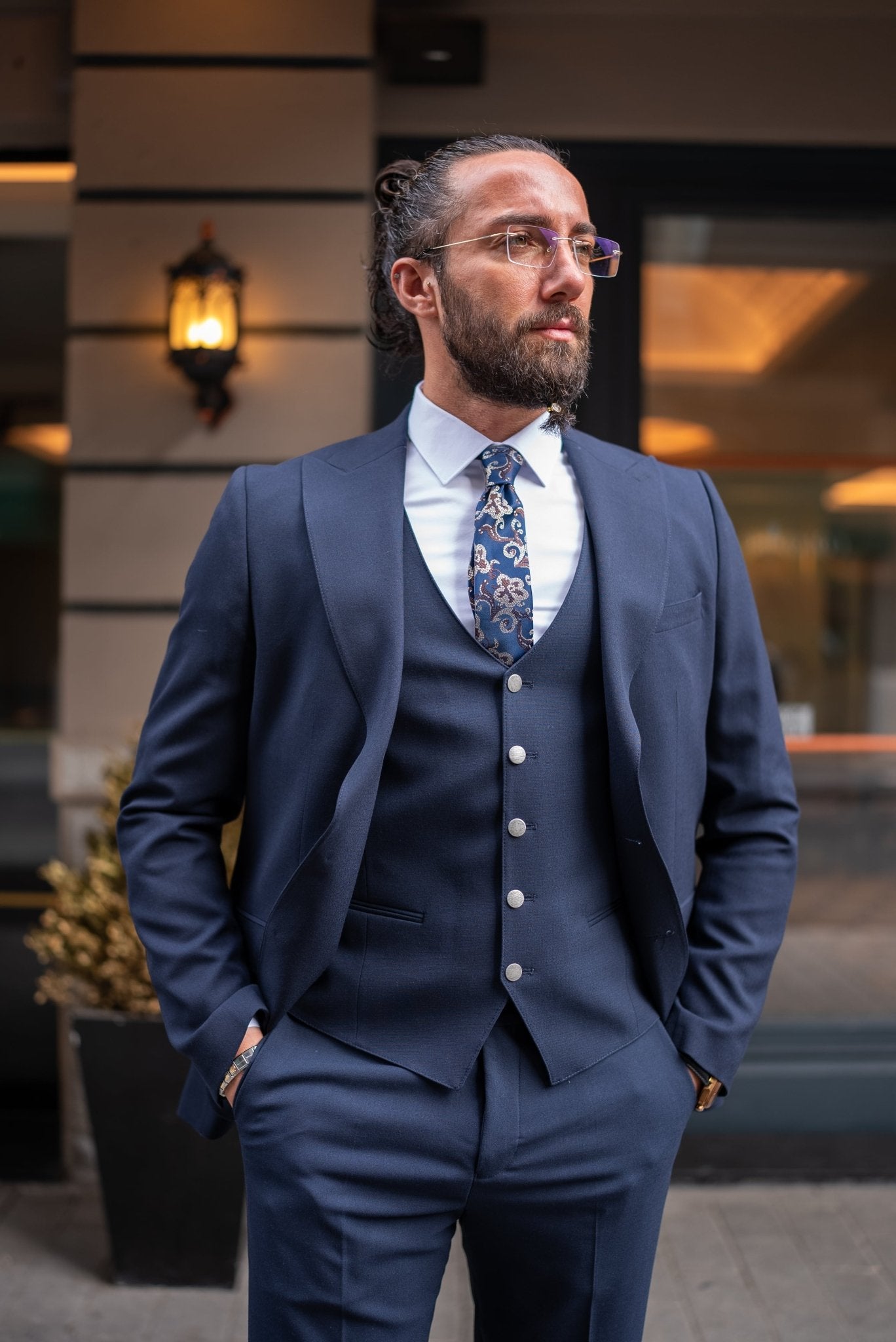 A Dark blue Majesty Suit from HolloMen 