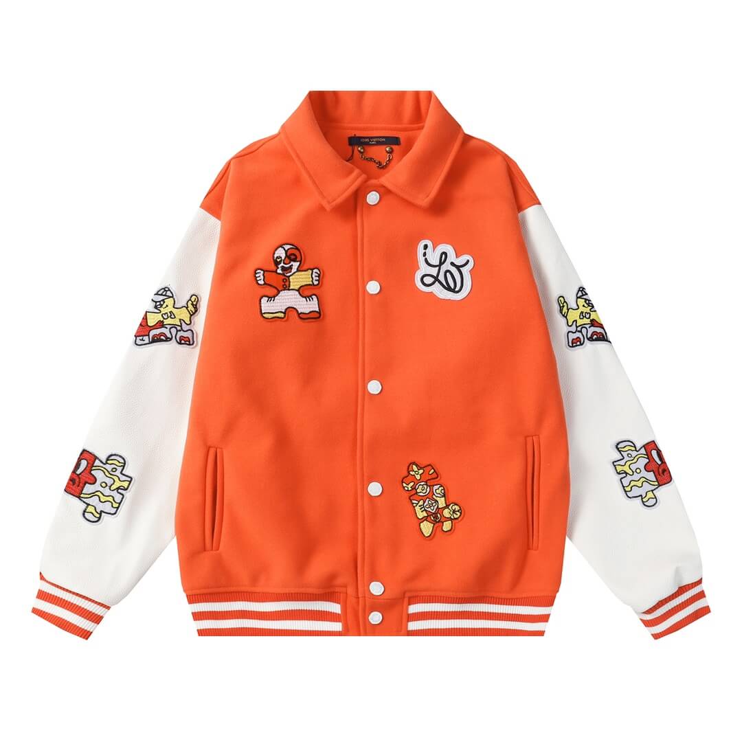 Louis Vuitton Orange Rainbow Varsity Jacket.