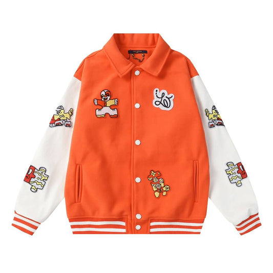 Louis Vuitton Orange Rainbow Varsity Jacket.