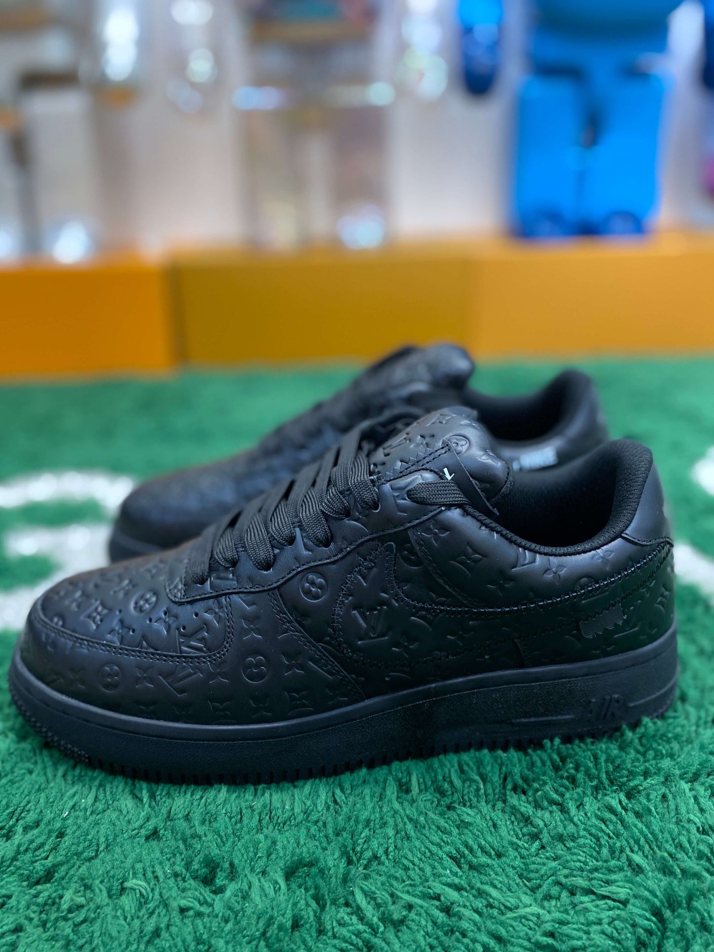 Louis Vuitton X Nike 'Air Force 1' Monogram Black Sneaker