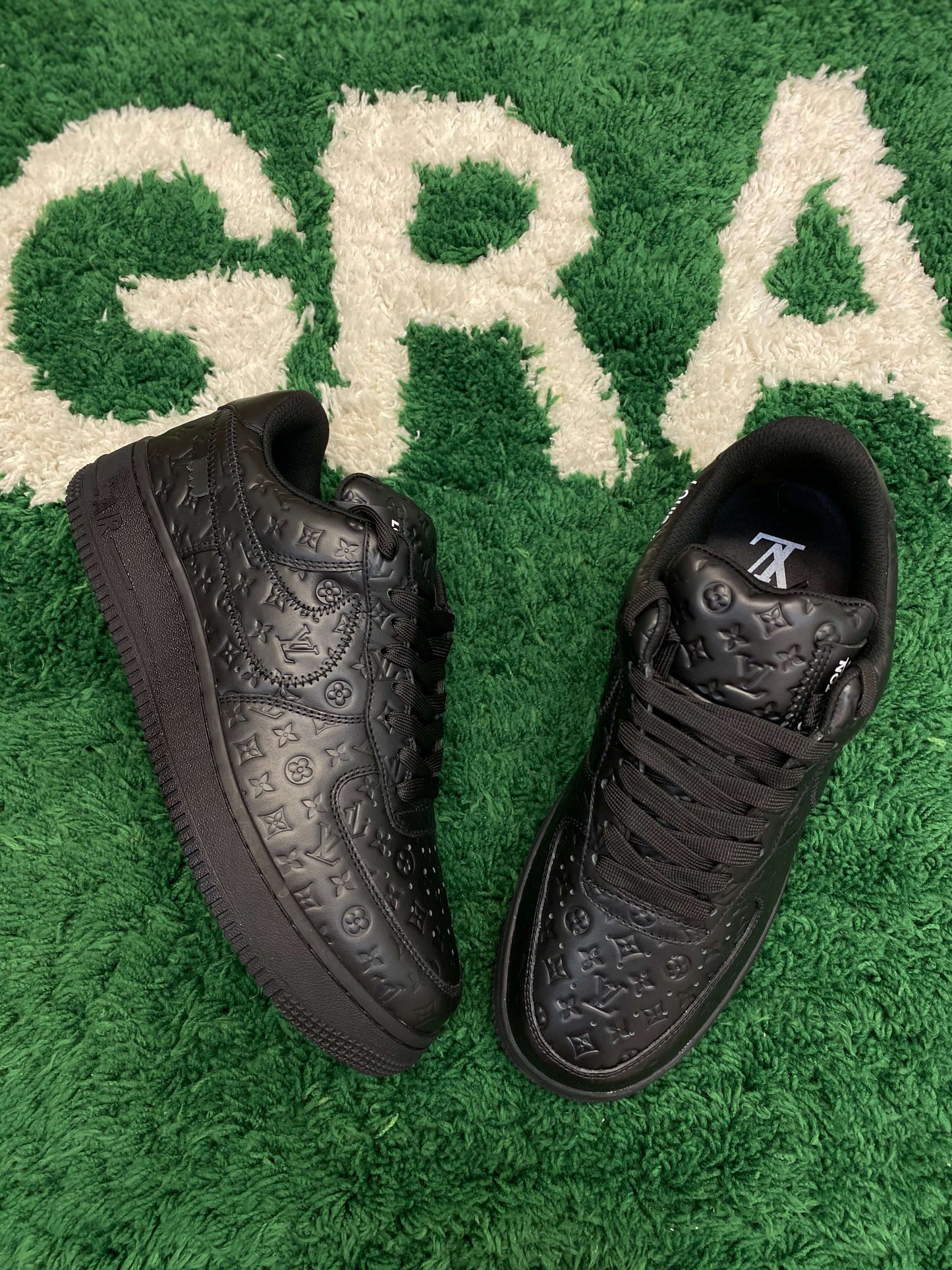 Louis Vuitton X Nike 'Air Force 1' Monogram Black Sneaker