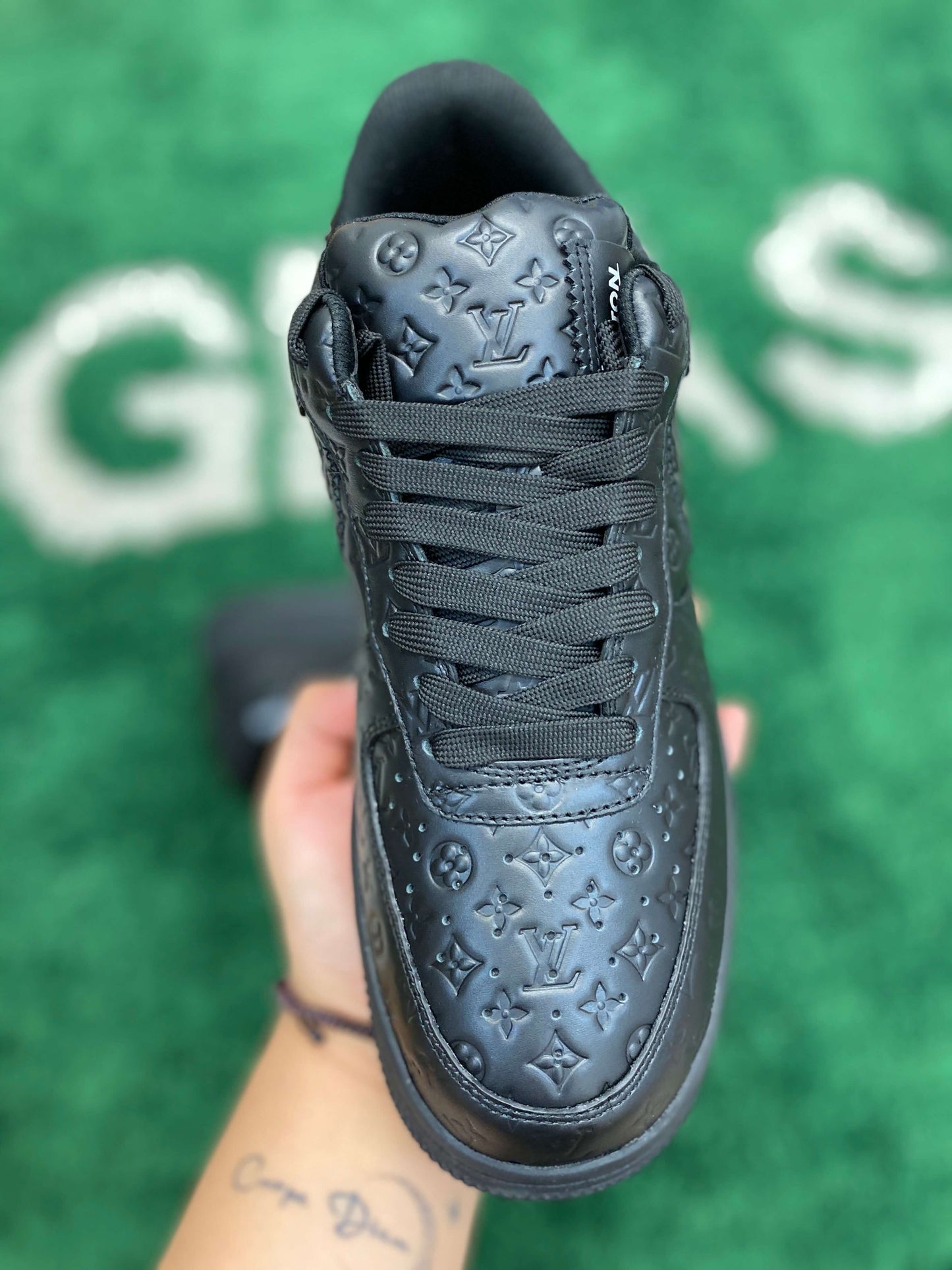 Louis Vuitton X Nike 'Air Force 1' Monogram Black Sneaker