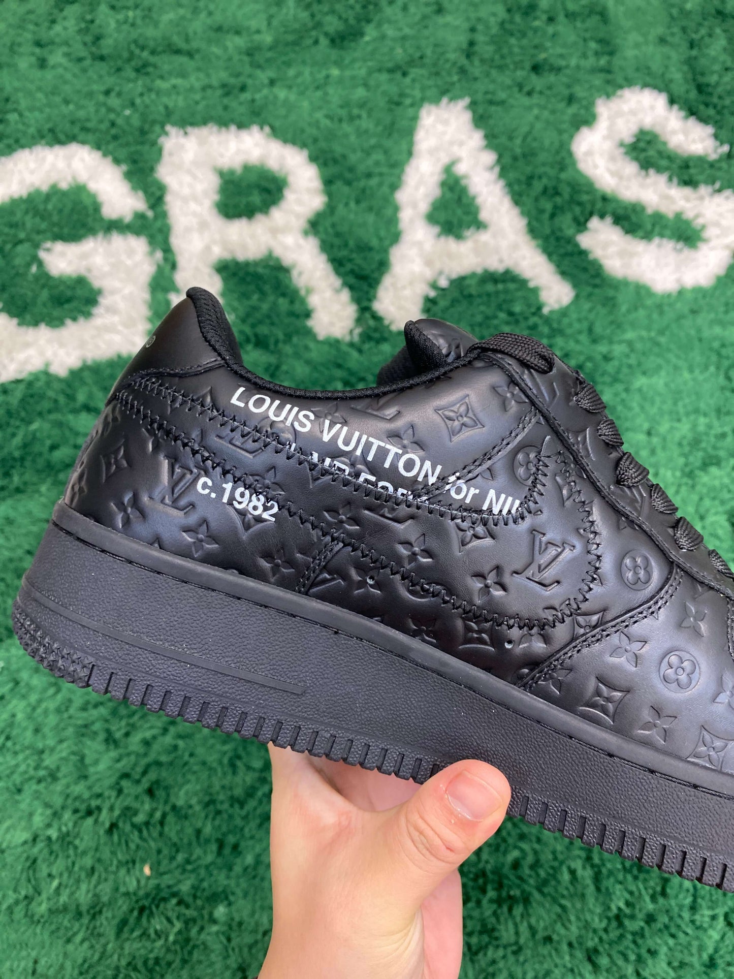 Louis Vuitton X Nike 'Air Force 1' Monogram Black Sneaker