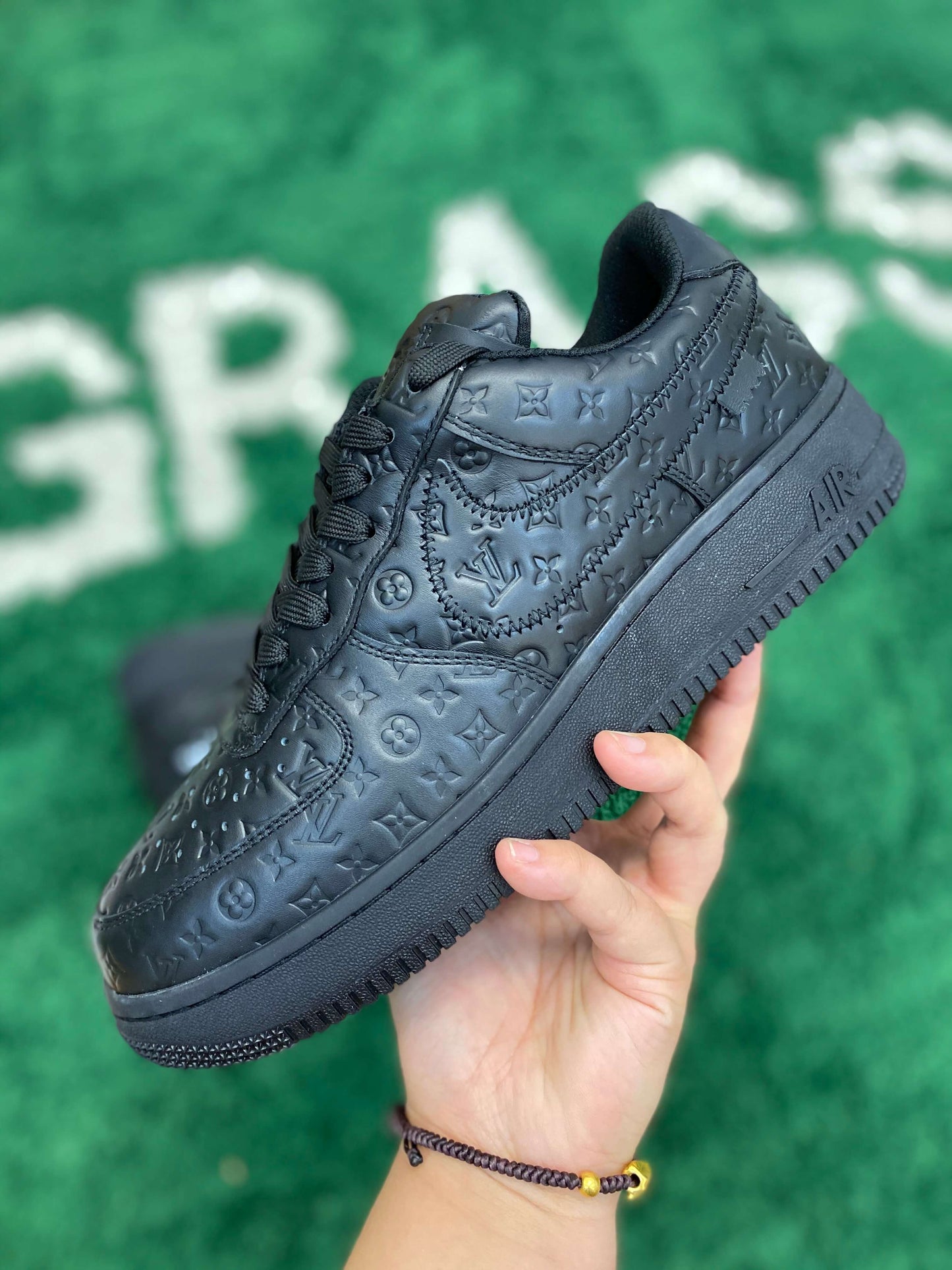 Louis Vuitton X Nike 'Air Force 1' Monogram Black Sneaker