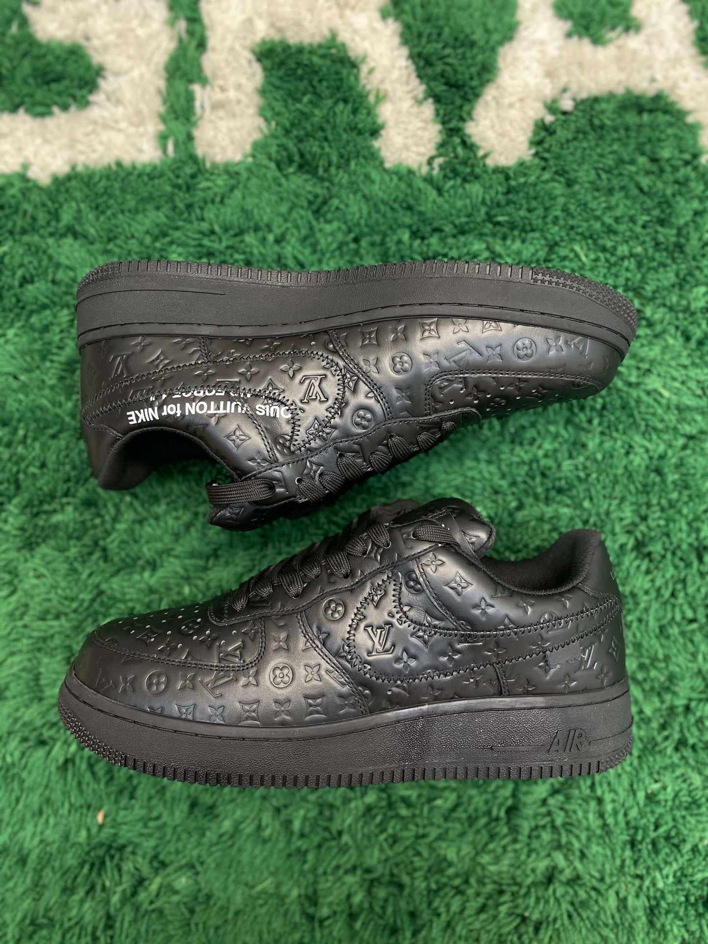 Louis Vuitton X Nike 'Air Force 1' Monogram Black Sneaker