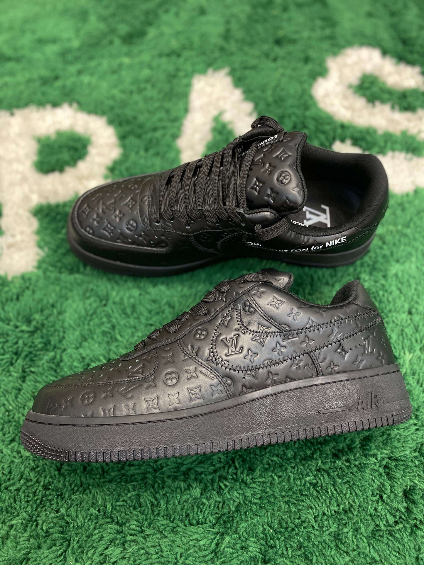 Louis Vuitton X Nike 'Air Force 1' Monogram Black Sneaker