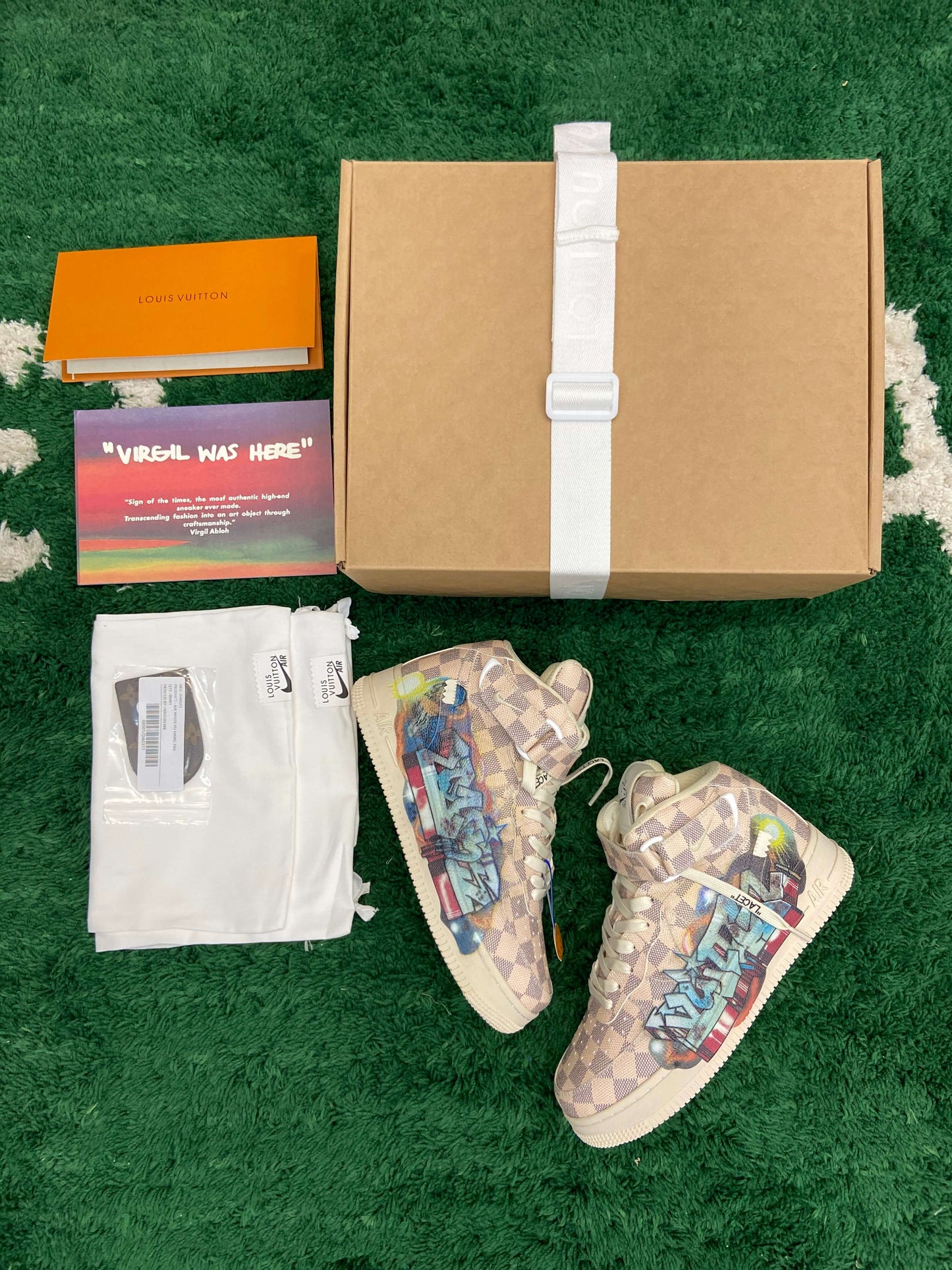 Louis Vuitton x Nike Air Force 1 Mid Graffiti Sneakers