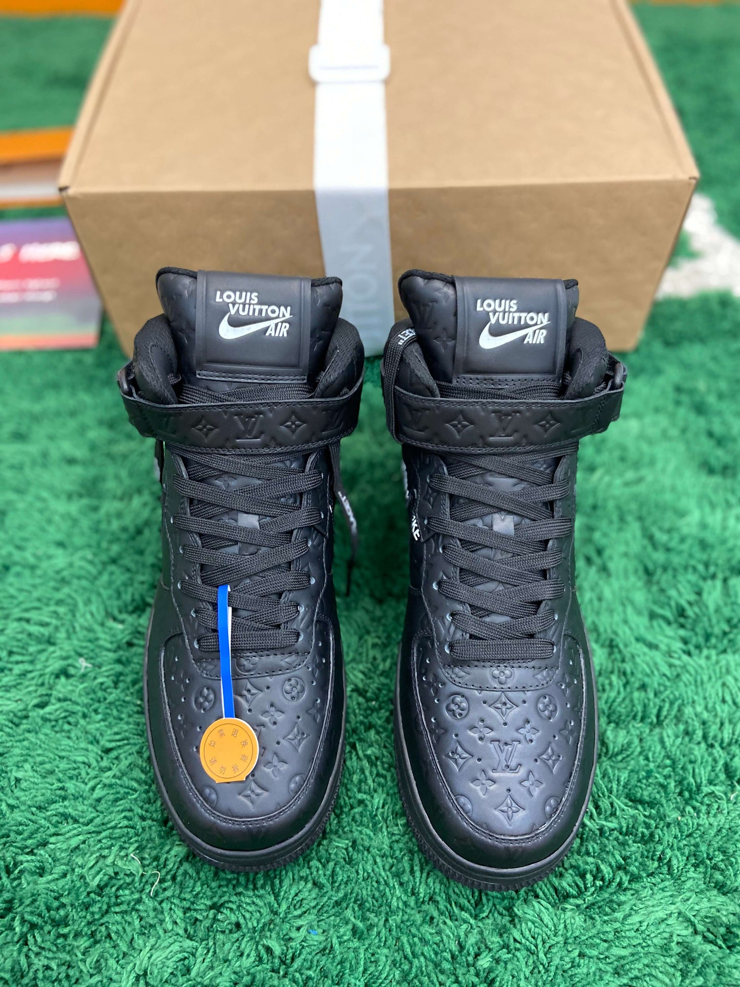 Louis Vuitton 'Nike Airforce 1' Mid Black Sneaker