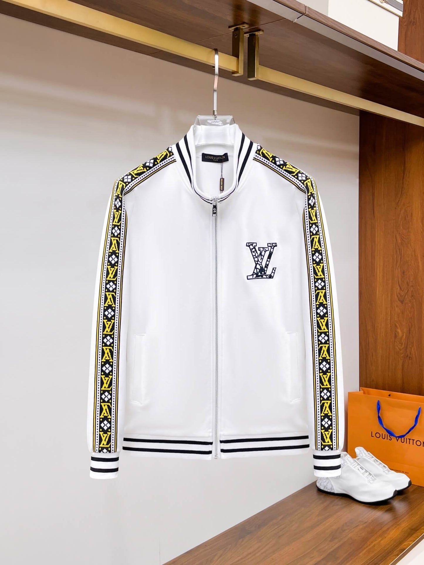 Louis Vuitton Fair Isle Stripe White Tracksuit