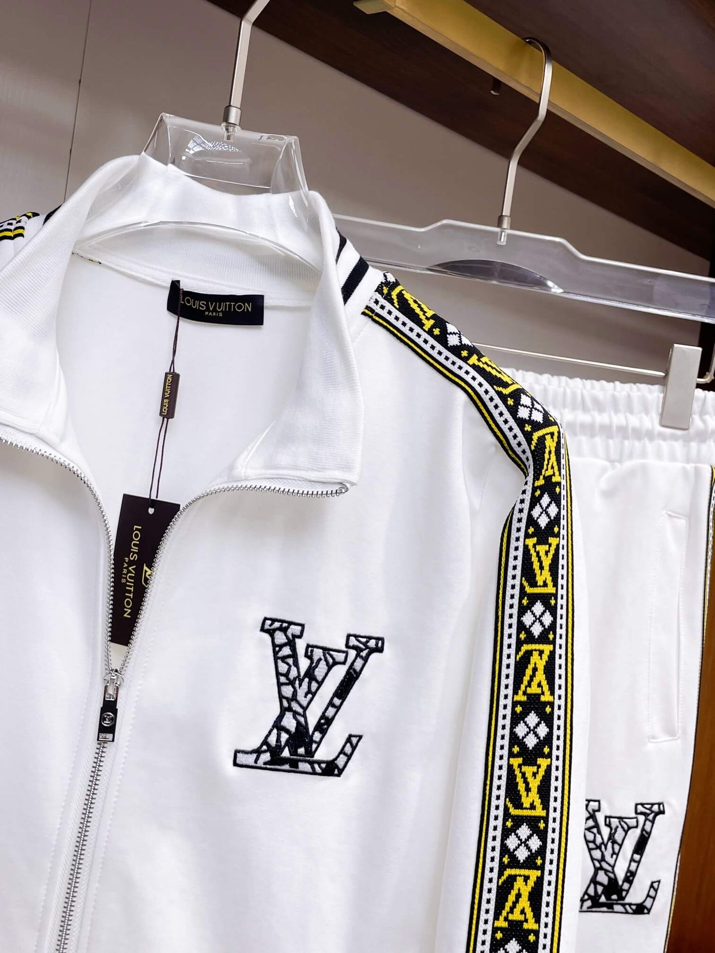 Louis Vuitton Fair Isle Stripe White Tracksuit