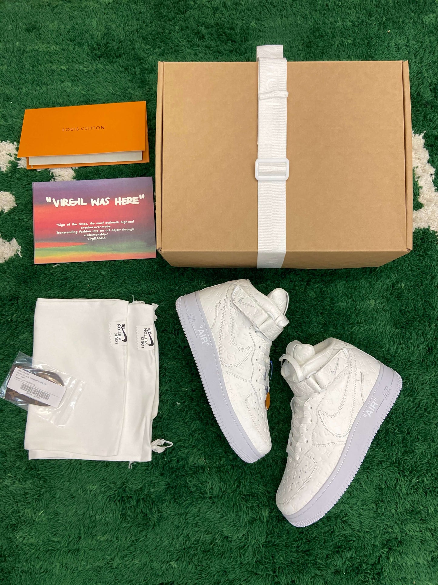 Louis Vuitton Nike Airforce 1 Mid White Sneaker