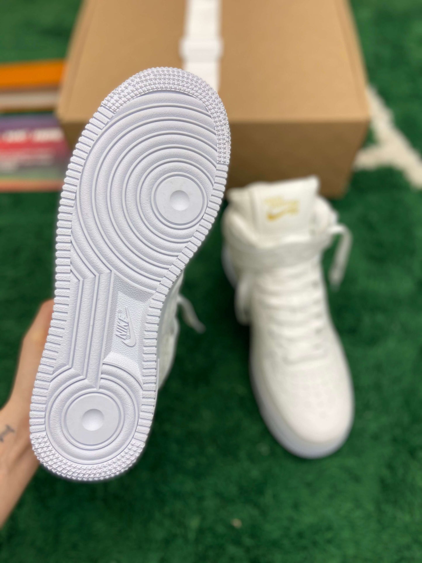 Louis Vuitton Nike Airforce 1 Mid White Sneaker