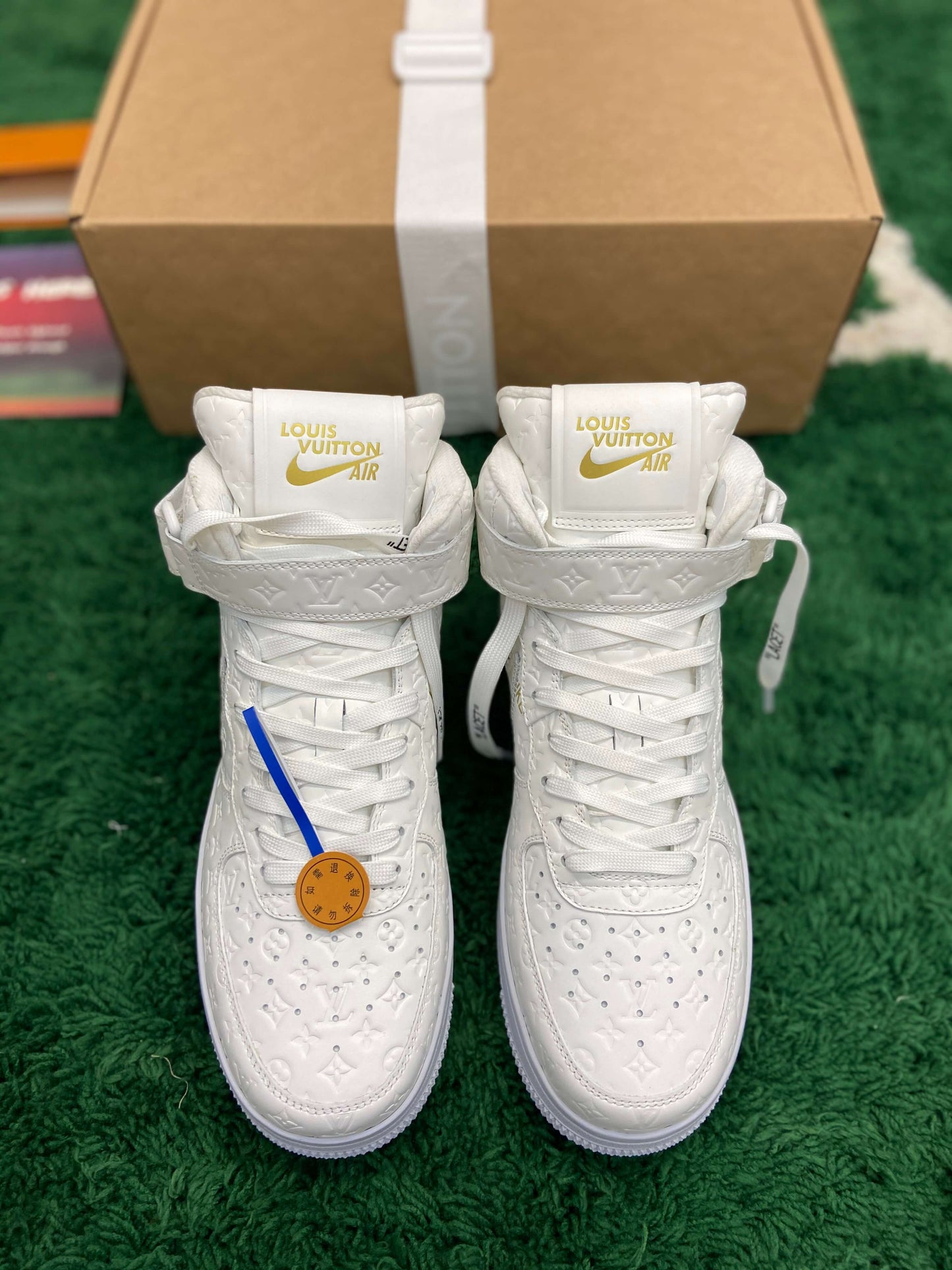 Louis Vuitton Nike Airforce 1 Mid White Sneaker