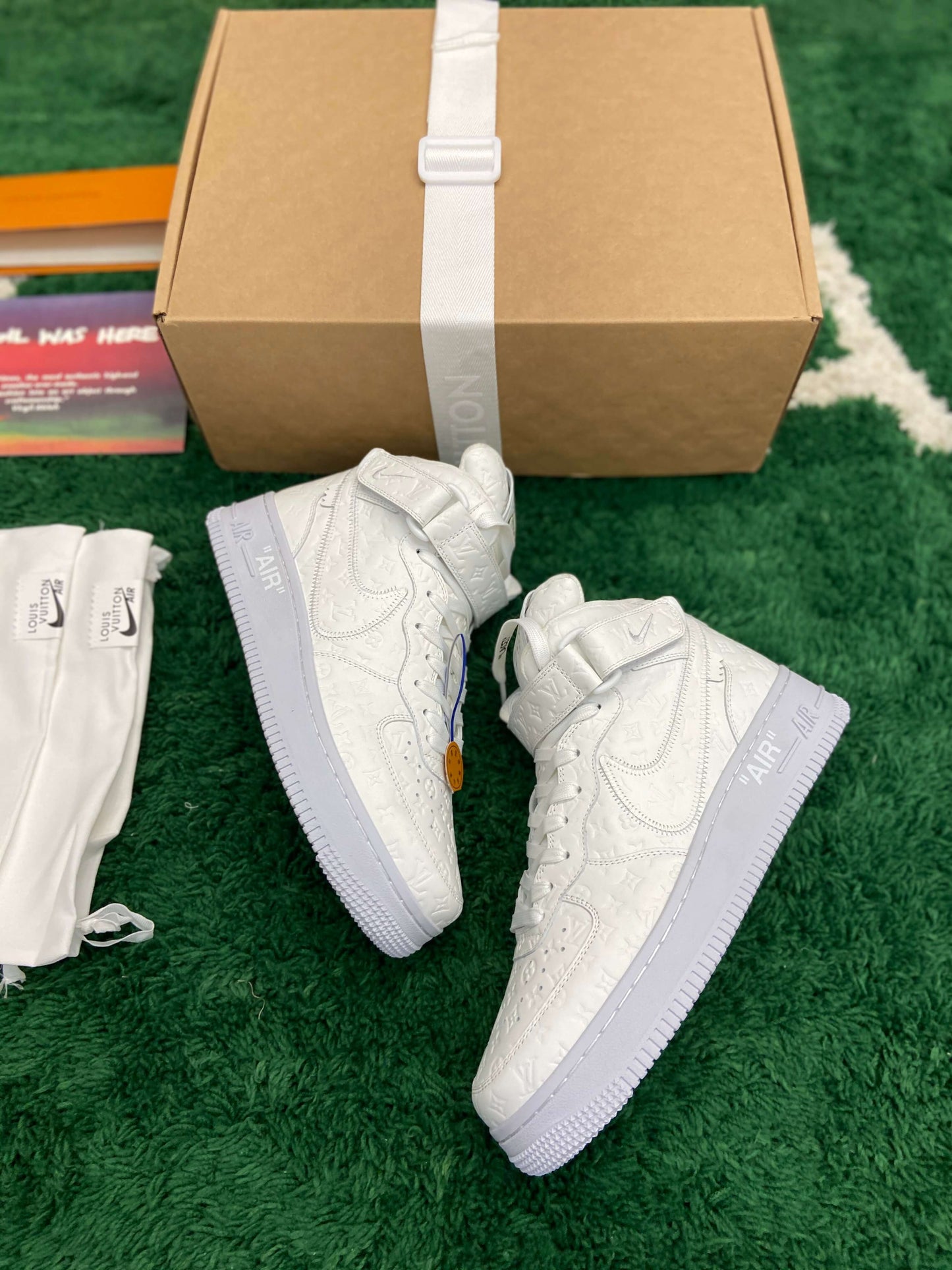 Louis Vuitton Nike Airforce 1 Mid White Sneaker