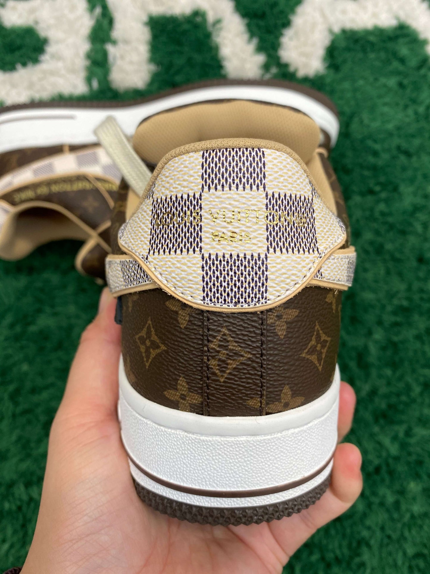 Louis Vuitton x Nike 'Air Force 1' Low Monogram Brown Damier Azur Sneaker