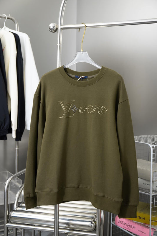 Louis Vuitton Green Cotton Signature Sweatshirt