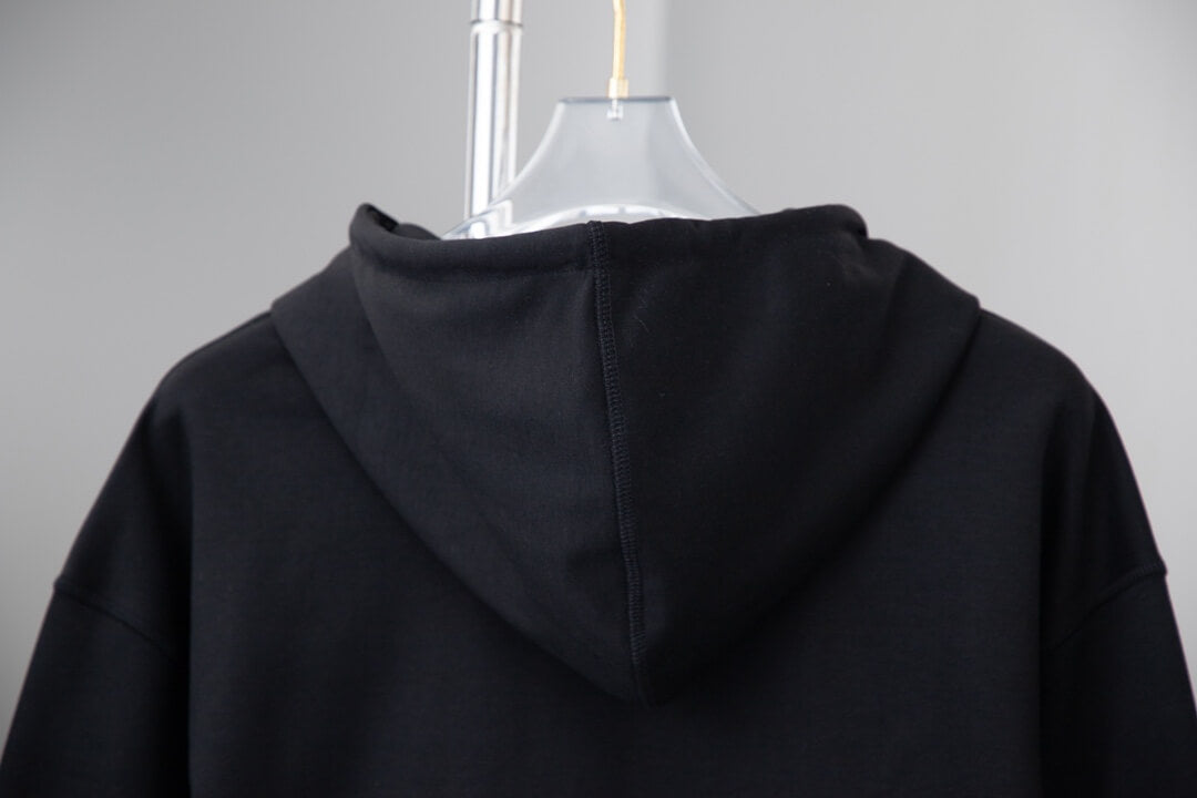 Louis Vuitton Black Embellished Cotton Hoodie