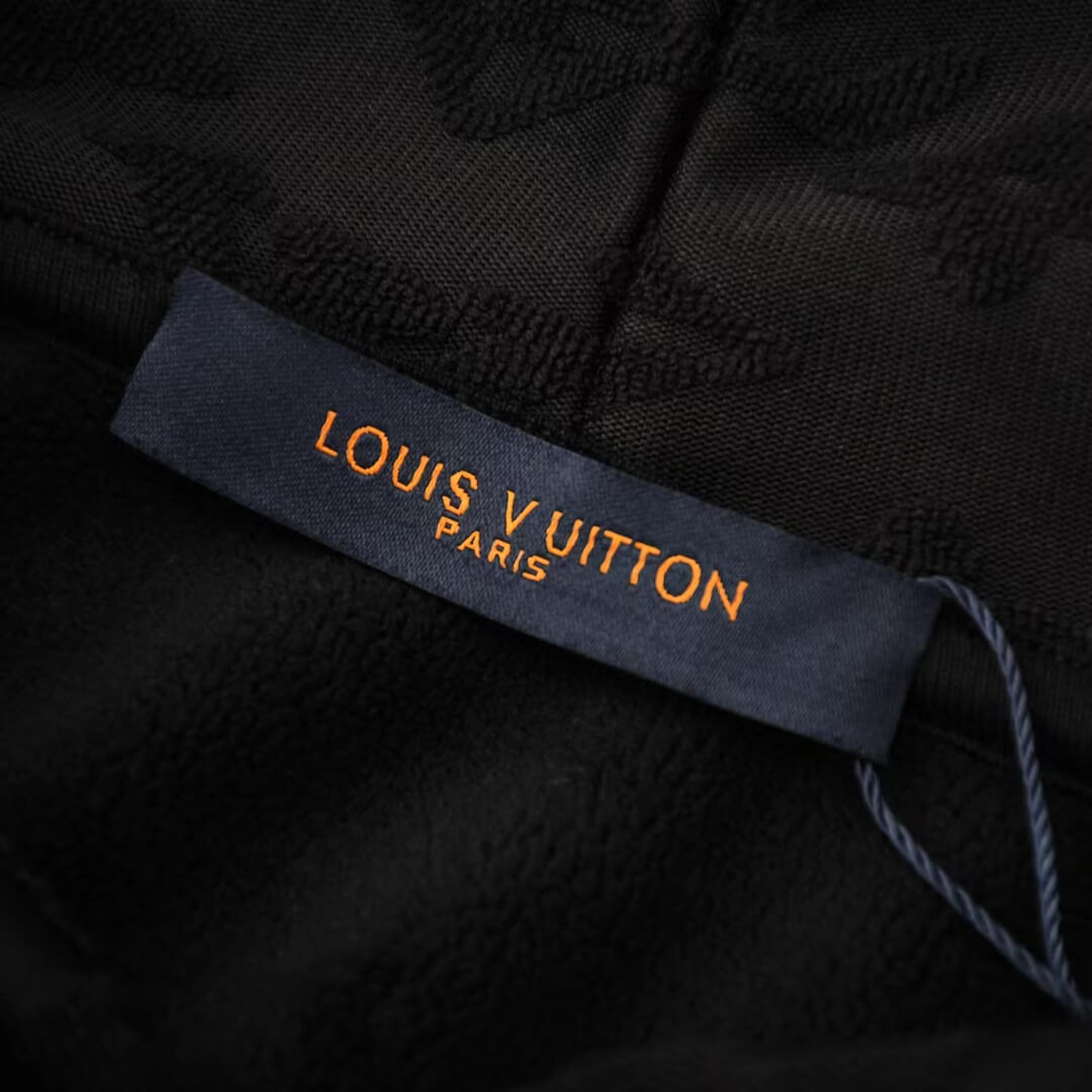 Louis Vuitton Monogram Embossed Black Hoodie