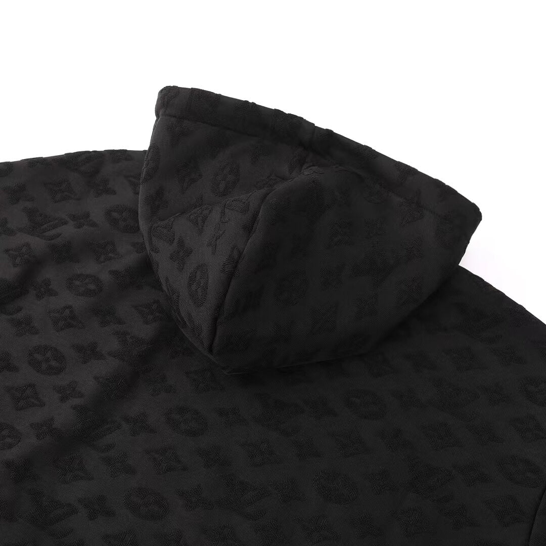 Louis Vuitton Monogram Embossed Black Hoodie