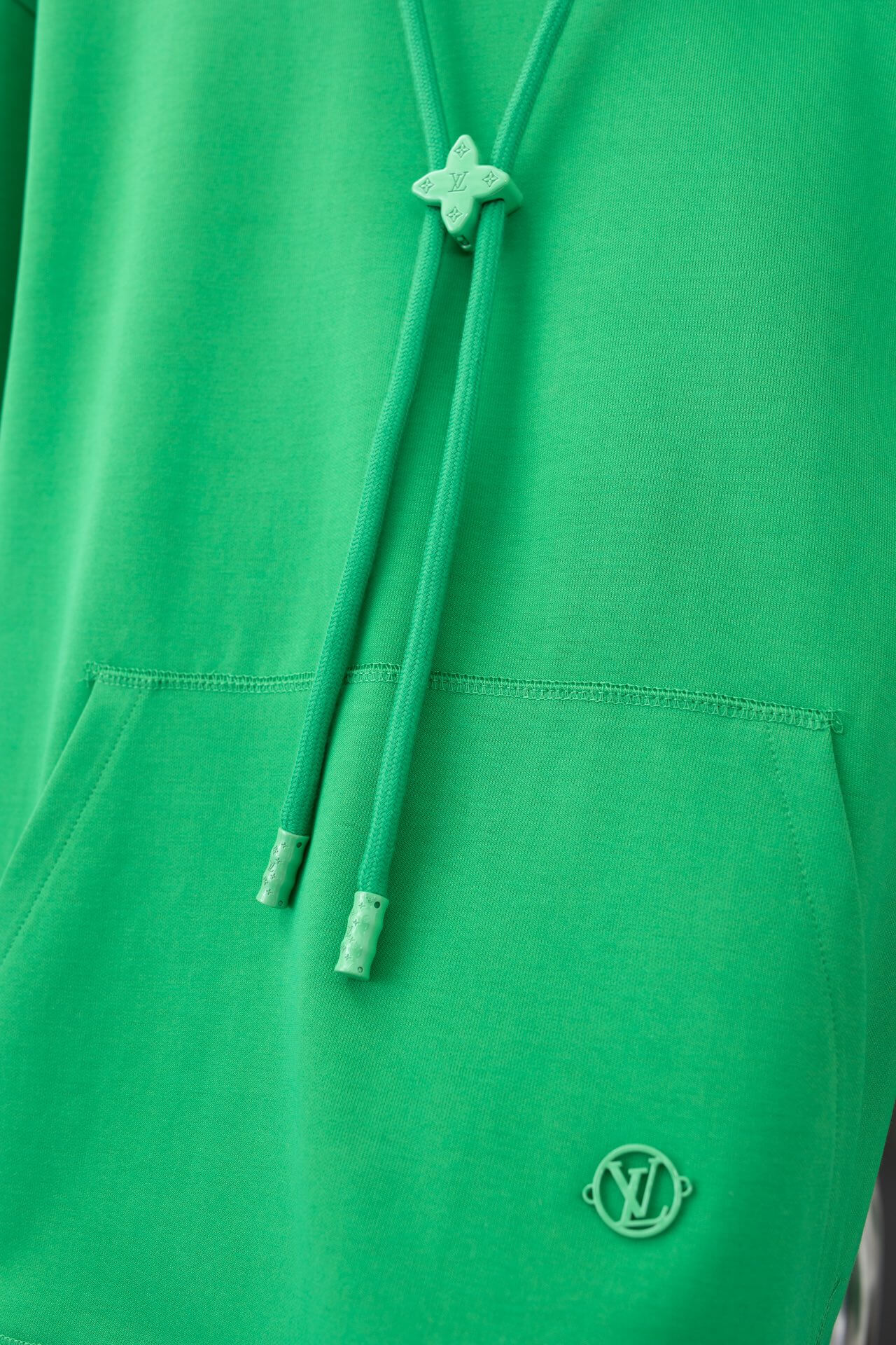 Louis Vuitton LV Green Embellished Cotton Hoodie