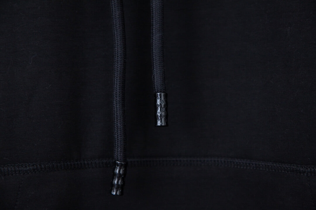 Louis Vuitton Black Embellished Cotton Hoodie