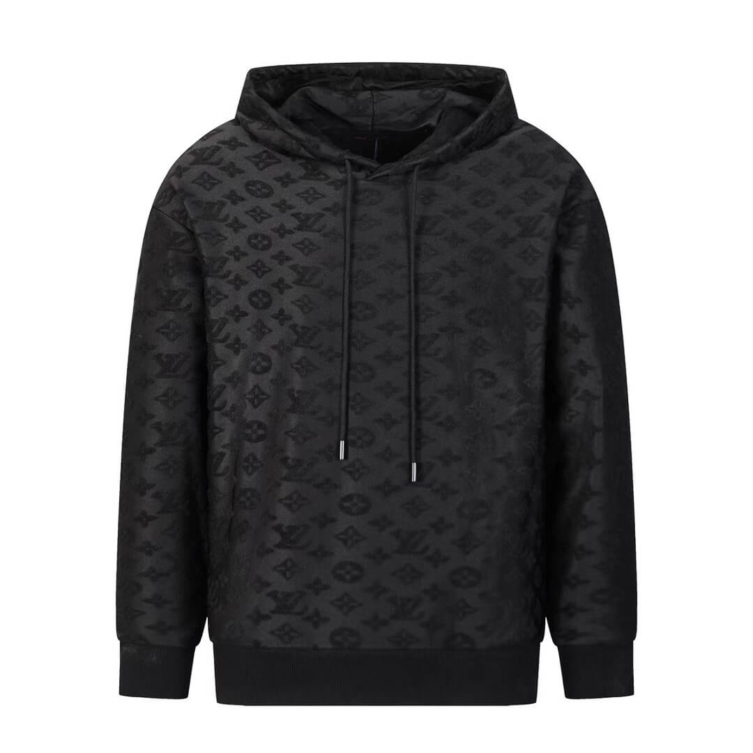 Louis Vuitton Monogram Embossed Black Hoodie