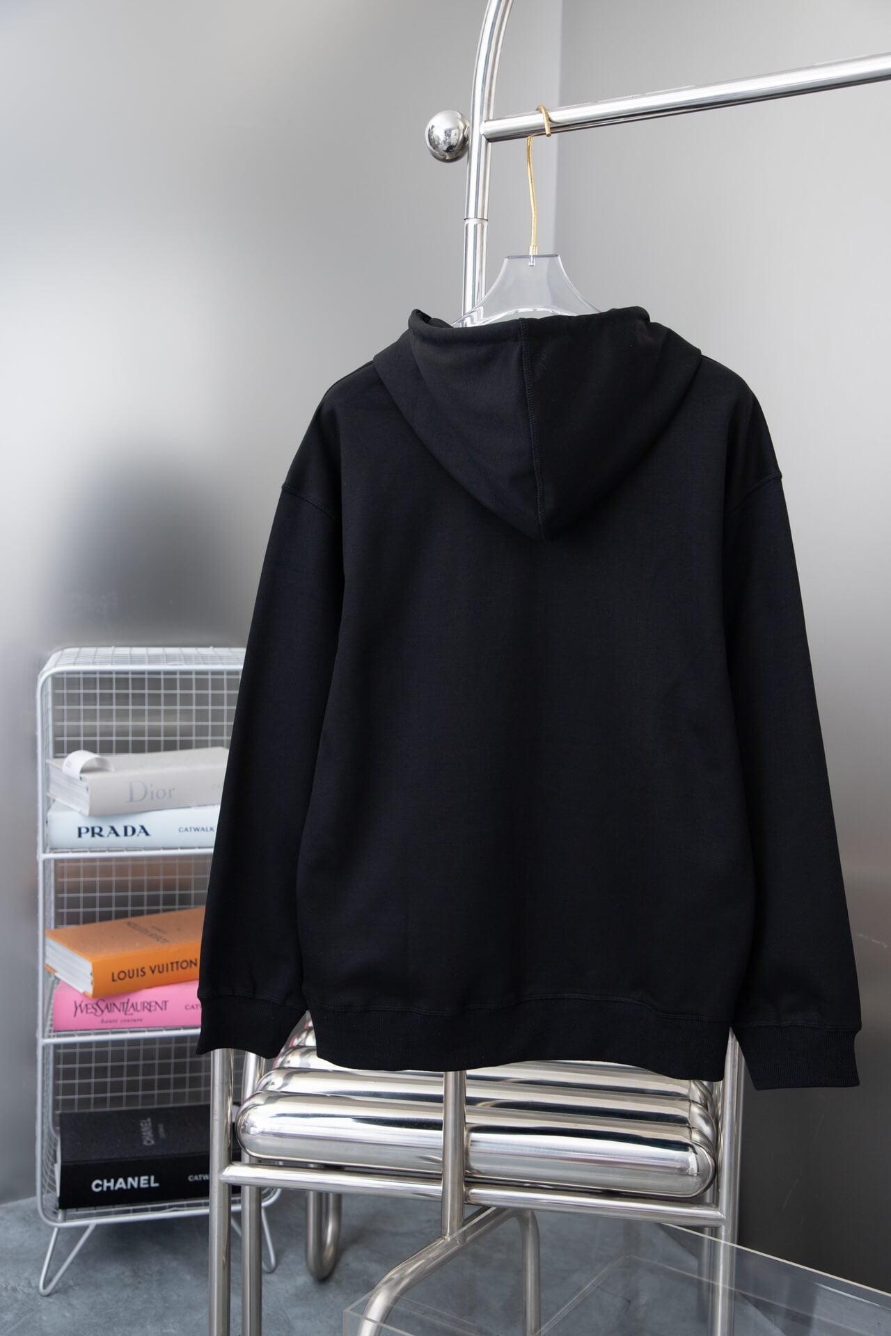 Louis Vuitton Black Embellished Cotton Hoodie