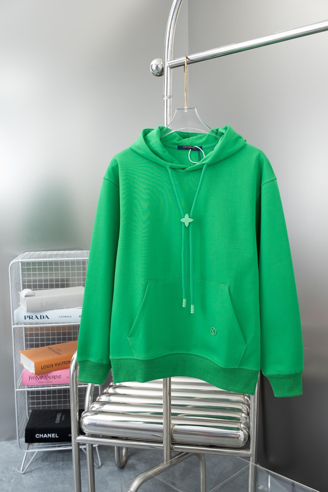 Louis Vuitton LV Green Embellished Cotton Hoodie