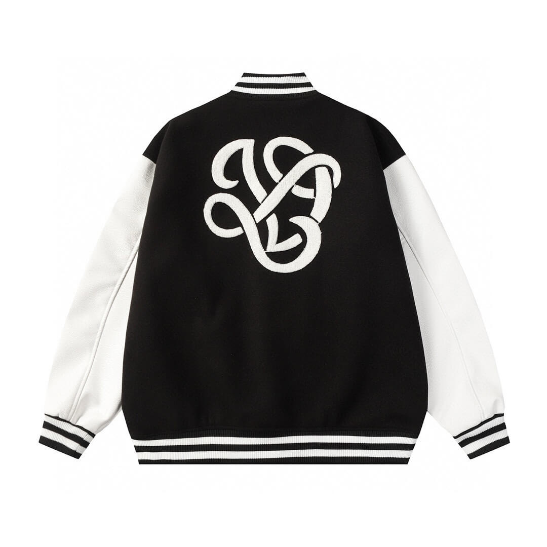 Louis Vuitton Black and White Varsity Jacket.