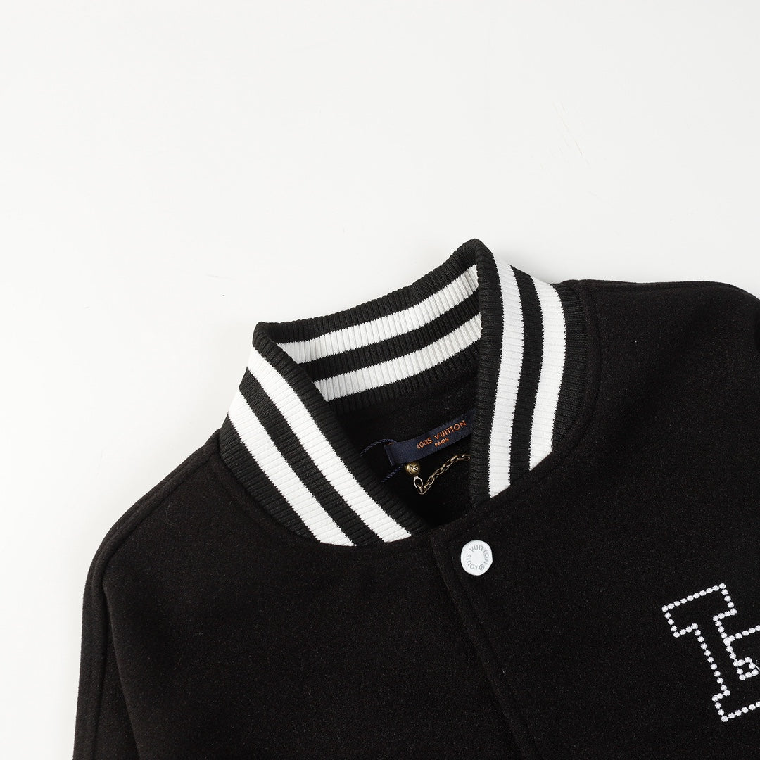 Louis Vuitton Signature Blouson Black White Varsity Jacket