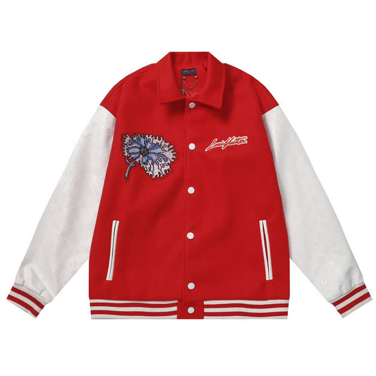 Louis Vuitton X Yayoi Kusama Flower Red Varsity Jacket