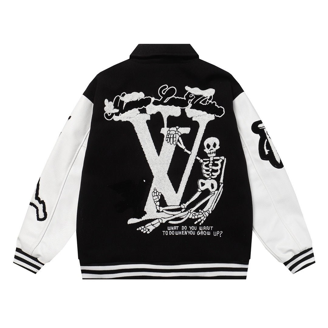 Louis Vuitton Black Skeleton Varsity Jacket