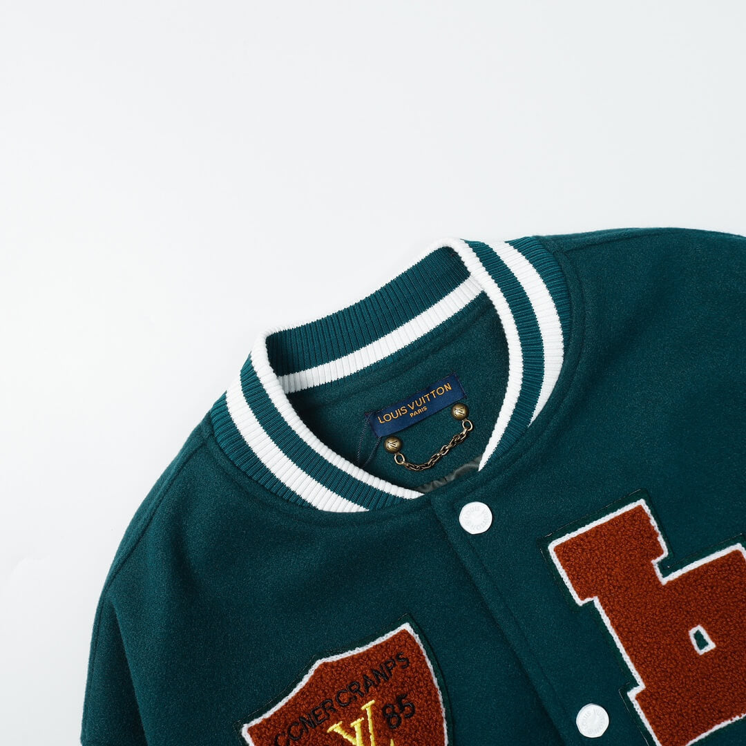 Louis Vuitton Green Atelier Fightcamp Varsity Jacket