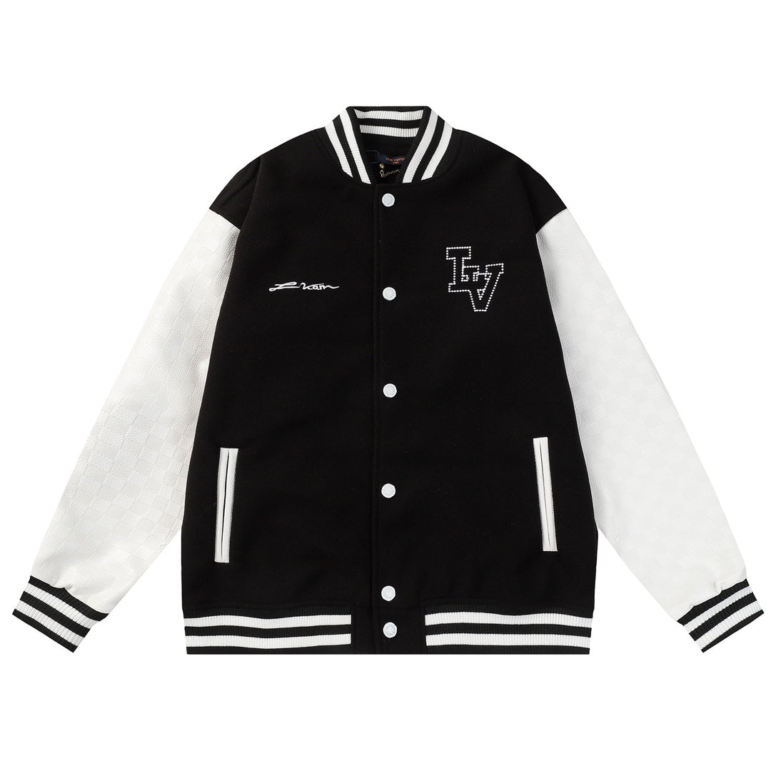 Louis Vuitton Signature Blouson Black White Varsity Jacket