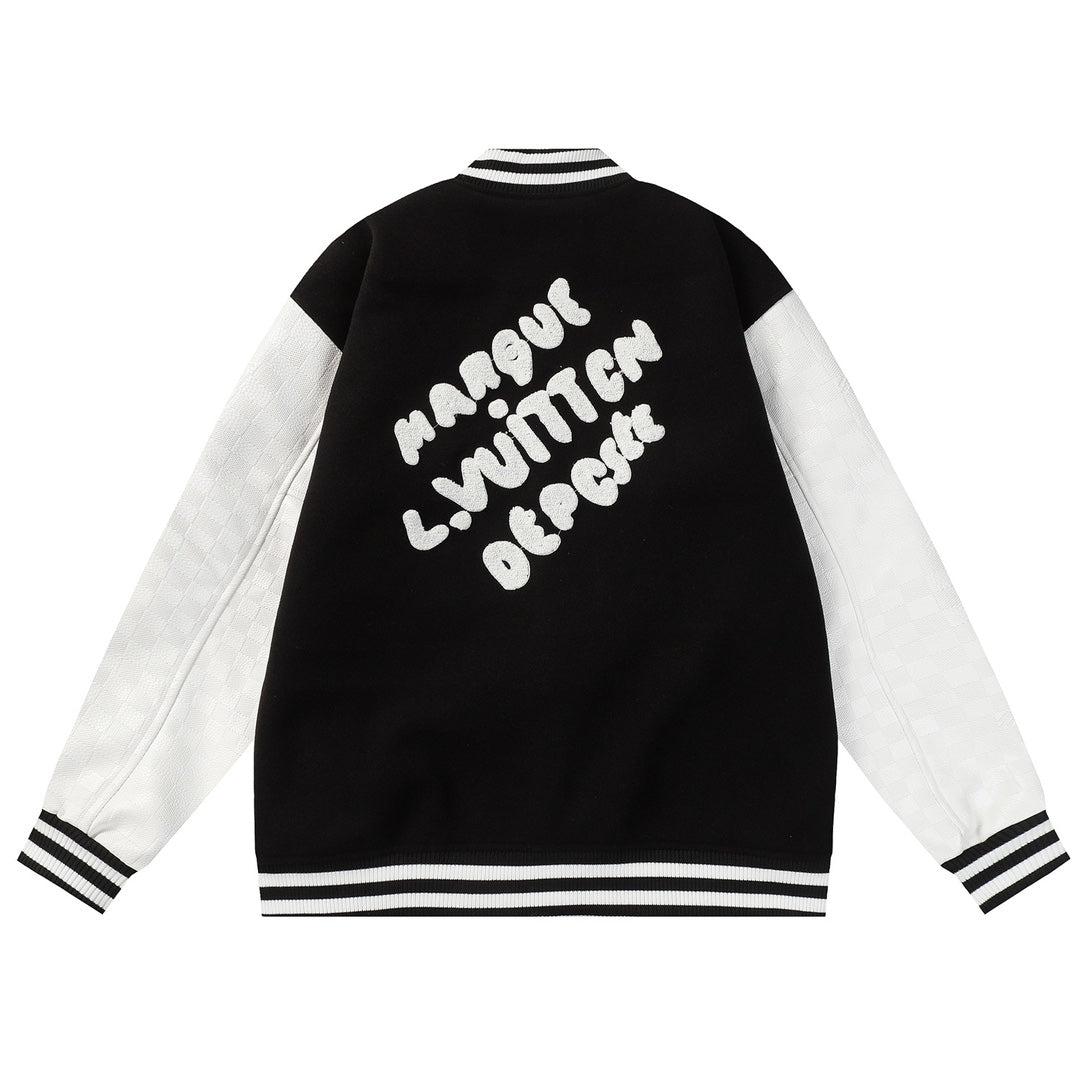 Louis Vuitton Signature Blouson Black White Varsity Jacket