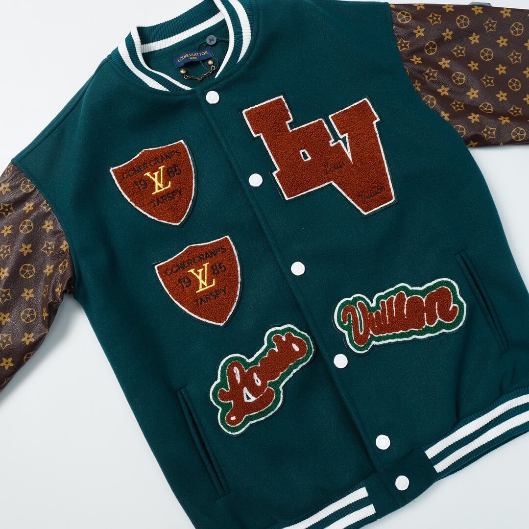 Louis Vuitton Green Atelier Fightcamp Varsity Jacket