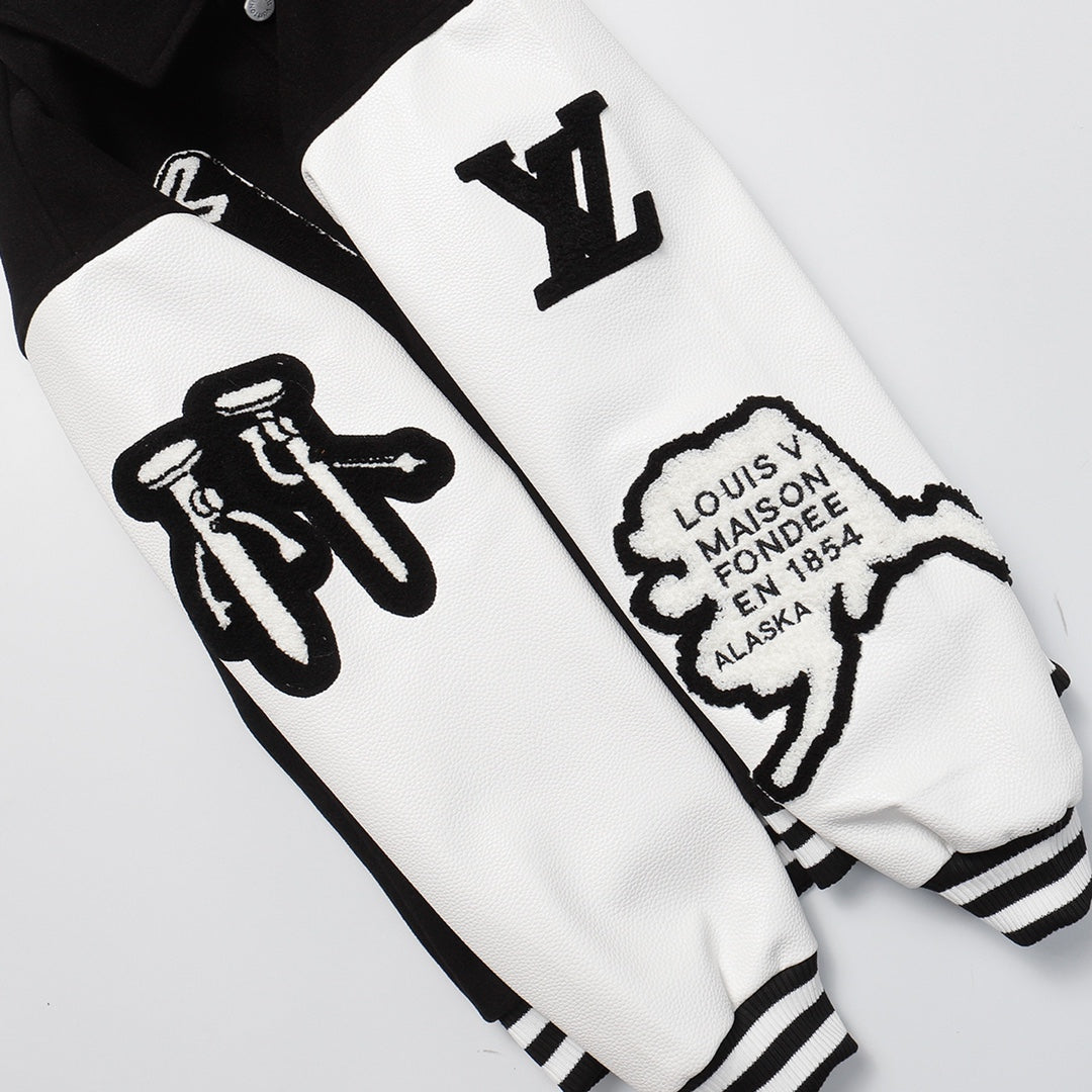 Louis Vuitton Black Skeleton Varsity Jacket