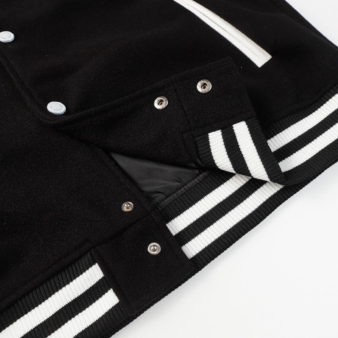 Louis Vuitton Signature Blouson Black White Varsity Jacket