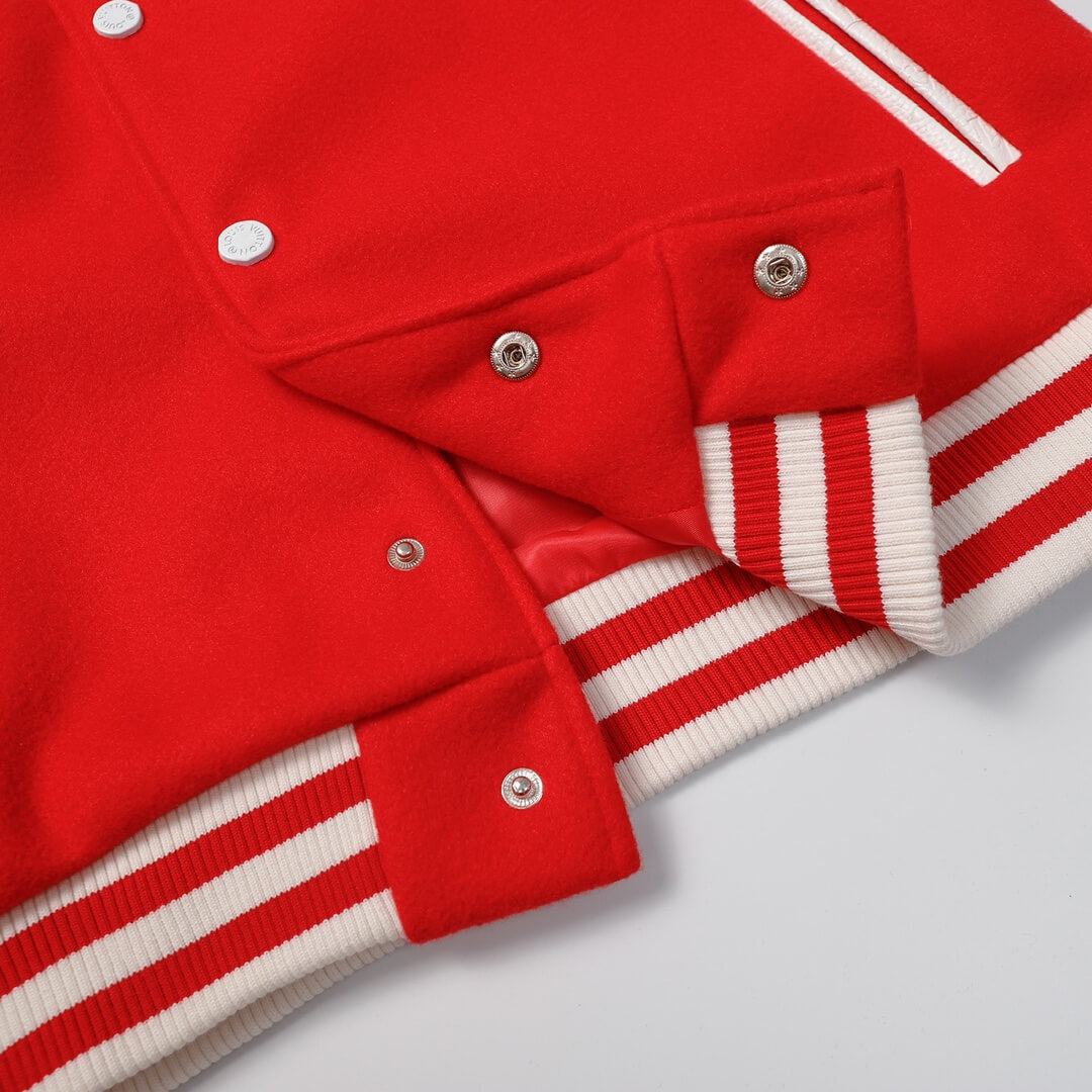 Louis Vuitton X Yayoi Kusama Flower Red Varsity Jacket