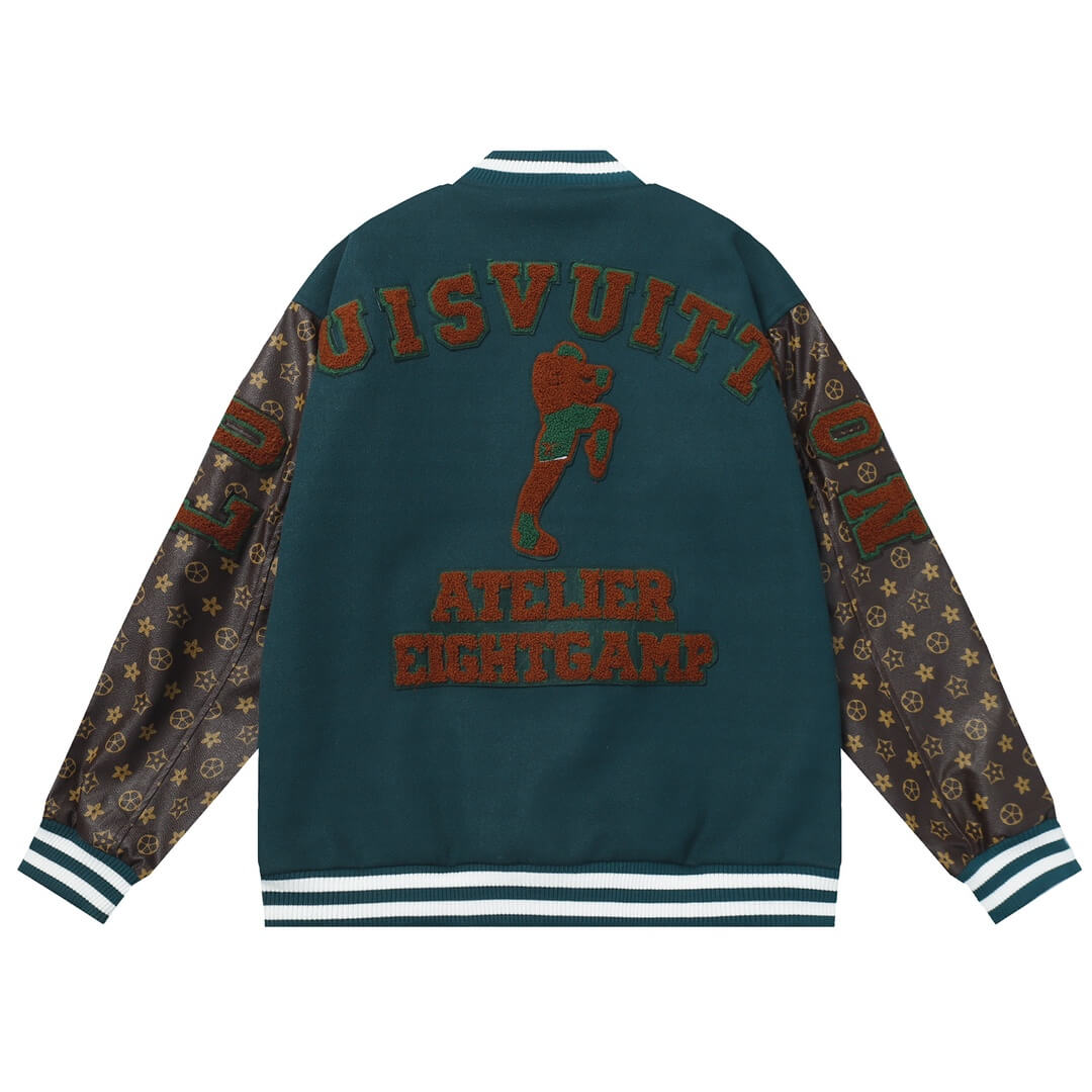 Louis Vuitton Green Atelier Fightcamp Varsity Jacket