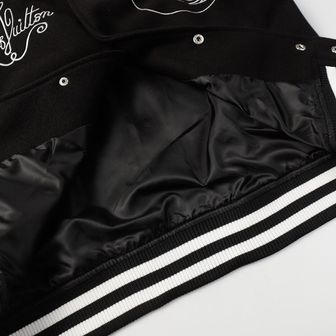 Louis Vuitton Black and White Varsity Jacket.