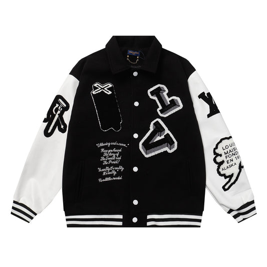 Louis Vuitton Black Skeleton Varsity Jacket